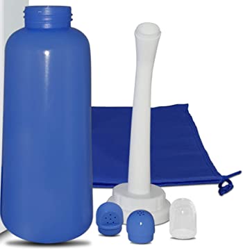 Cynpel Peri Bottle Portable Bidet for Women with Travel Bag, 12 Oz Blue 